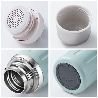 Flasca de vácuo de desporto ao ar livre de design moderno 600/800ml Garrafa de água de boca larga com palha