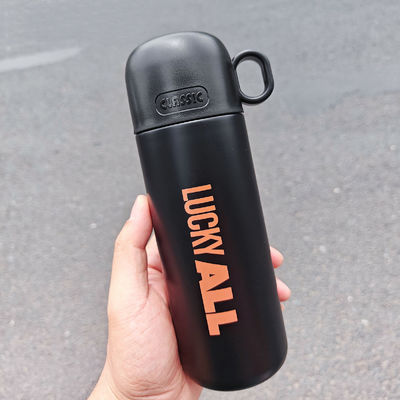 500 ml de frasco desportivo com tampa ideal para manter a bebida quente fria 12-24h aço inoxidável