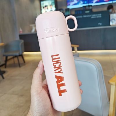 500 ml de frasco desportivo com tampa ideal para manter a bebida quente fria 12-24h aço inoxidável