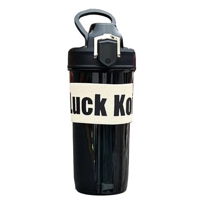 600ml Copo de palha de plástico reutilizável com logotipo personalizado Garrafa de água ecológica como mostrado