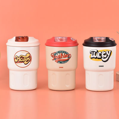 Aço inoxidável 304 isolamento térmico de vácuo viagem canecas de café copos à prova de vazamento 350ml