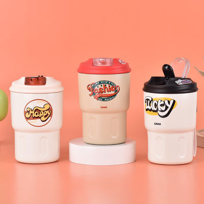 Aço inoxidável 304 isolamento térmico de vácuo viagem canecas de café copos à prova de vazamento 350ml