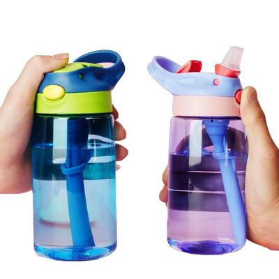 Em estoque 500ml Bebidas personalizadas para crianças Garrafa de água sem BPA Garrafa de bebida de plástico
