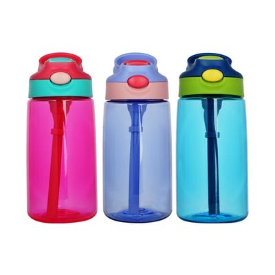Método de fluxo de água garrafa de água potável de plástico livre de BPA de tipo palha 500 ml