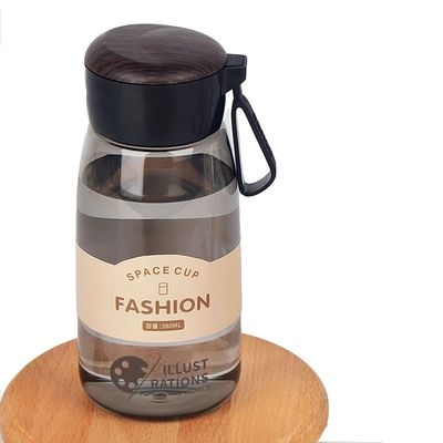 Voltar à Escola 380 ml garrafa de água portátil para meninas garrafa de plástico transparente