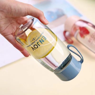 Voltar à Escola 380 ml garrafa de água portátil para meninas garrafa de plástico transparente