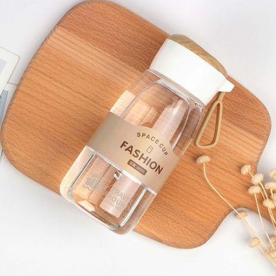 Voltar à Escola 380 ml garrafa de água portátil para meninas garrafa de plástico transparente