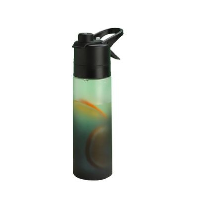 Logotipo personalizado Bottle de água para bicicleta ao ar livre com capacidade de 650 ml e função de pulverização
