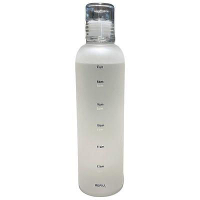 Isolamento térmico 500 ml Marcador de tempo desportivo Garrafa de plástico de água potável com tampa