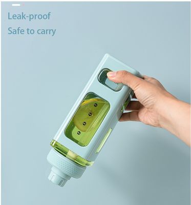 Copo Quadrado de Isolamento Térmico 700ml Copo de Plástico Portátil à prova de vazamento para Estudantes