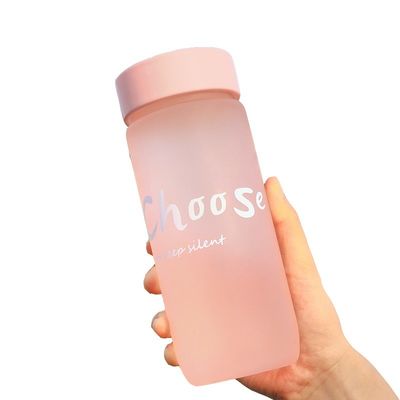 600ml Creative Frosted Water Cup Garrafa de plástico ecológico para atividades ao ar livre