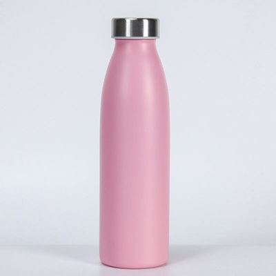 500 ml de garrafa esportiva isolada a vácuo de parede dupla de aço inoxidável com alça dobrável