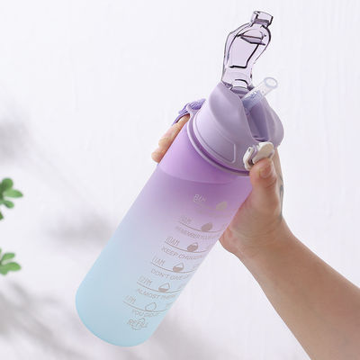 32 oz de BPA Free Time Marker 3pcs Botão de Água Motivacional de Plástico Para Desportos Rosa