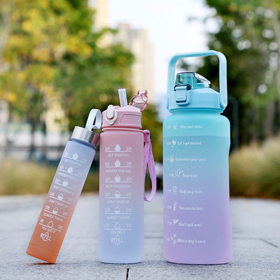 32 oz de BPA Free Time Marker 3pcs Botão de Água Motivacional de Plástico Para Desportos Rosa