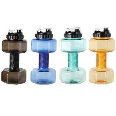 2.2L garrafa de água em forma de halterofil para exercícios físicos Grande capacidade e sustentável
