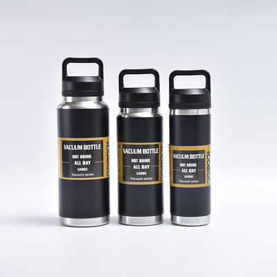 Logotipo personalizado 600ml 800ml Portátil de aço inoxidável de vácuo isolado garrafa de água para crianças Gym frasco
