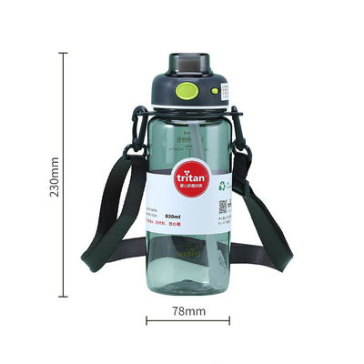 700 ml e 830 ml Gym Gallon Sport garrafa de água com marcador de tempo livre de BPA Tritano plástico reutilizável