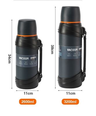 2600ml/3200ml de grande capacidade frasco de termo de aço inoxidável personalizado para esportes ao ar livre e viagens