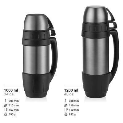 40OZ frasco de vácuo de aço inoxidável para segurança de caminhada e ecológico copo de água térmica