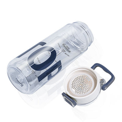 Tipo de palha Eco-friendly Bpa Free Tritan Sports Bottle com marcador de tempo e mão para viagens esportivas ao ar livre