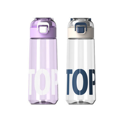 Tipo de palha Eco-friendly Bpa Free Tritan Sports Bottle com marcador de tempo e mão para viagens esportivas ao ar livre