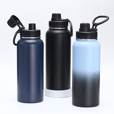 304 aço inoxidável Copo de termo de garrafa esportiva de grande capacidade com alça e logotipo personalizado