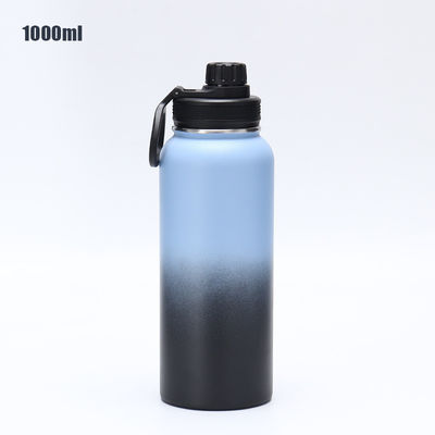 304 aço inoxidável Copo de termo de garrafa esportiva de grande capacidade com alça e logotipo personalizado