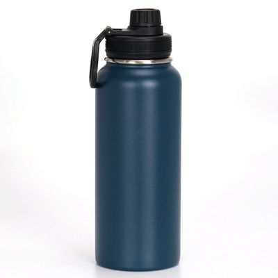 304 aço inoxidável Copo de termo de garrafa esportiva de grande capacidade com alça e logotipo personalizado