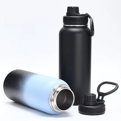 Taça recta 32 oz de aço inoxidável, garrafa isolada a vácuo, parede dupla com logotipo personalizado.