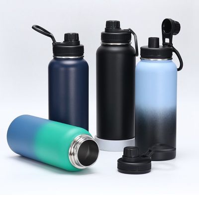 Taça recta 32 oz de aço inoxidável, garrafa isolada a vácuo, parede dupla com logotipo personalizado.