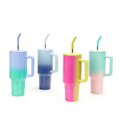 Tumbler 40 oz garrafa de água desportiva com alça e palha o seu melhor parceiro de fitness