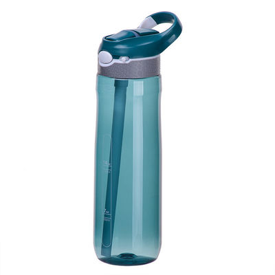 750 ml garrafa de água para viagens esportivas ao ar livre com marcação de tempo e silicone alimentar Tritan