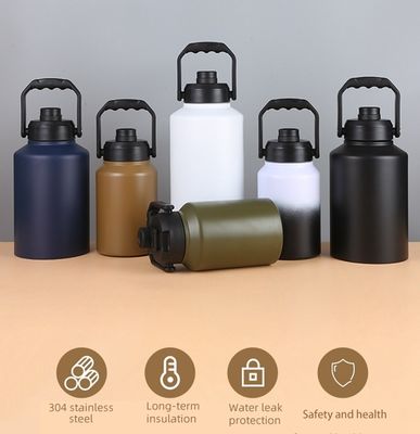 Capacidade 2L Thermos Portátil Garrafa de água de aço inoxidável à prova de vazamento para viagens ao ar livre