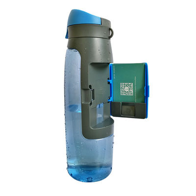 Com 750 ml de capacidade, garrafa portátil de água potável de plástico com armazenamento de cartão