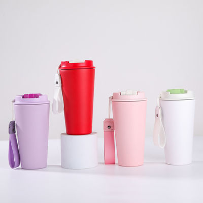Design moderno 350ml/500ml caneca de café colorida garrafa de água portátil de aço inoxidável