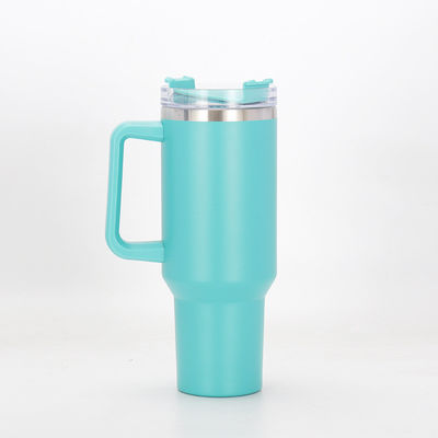 Garrafa de água isolada esportiva portátil à prova de vazamento com capacidade de 40 oz e design moderno