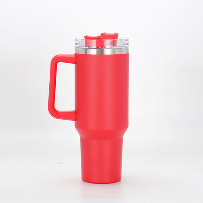 Garrafa de água isolada esportiva portátil à prova de vazamento com capacidade de 40 oz e design moderno