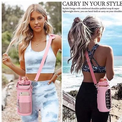 Bottle de água de meio galão com bolso de telefone e correia personalizada