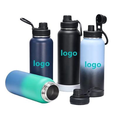 Flascos de vácuo 32oz Garrafa de água de aço inoxidável de boca larga para hidratação em movimento