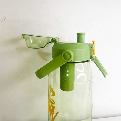 Bottle de água para infusão de frutas de viagem 1000 ml Tritan Sports Plastic Teabag Infusão de garrafa
