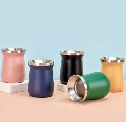 12 oz garrafa de aço inoxidável isolado colorido à prova de vazamento de viagem de escritório xícara de café