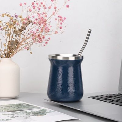 12 oz garrafa de aço inoxidável isolado colorido à prova de vazamento de viagem de escritório xícara de café