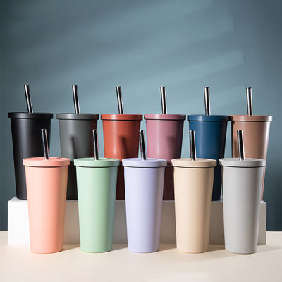24 oz de plástico de parede dupla reutilizável bolha de leite de chá BPA livre e logotipo personalizado