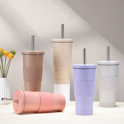 Tipo de bebida MUGS Copo de chá de leite de plástico reutilizável com canudos Venda 24oz Tumbler