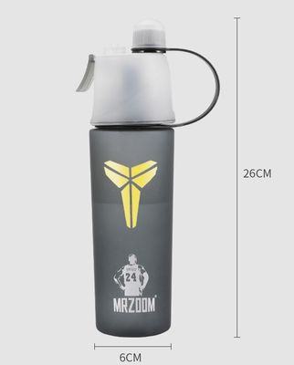 400/600 ml Copo de água para desporto plástico ao ar livre com método de pressão de fluxo de água Tipo verde