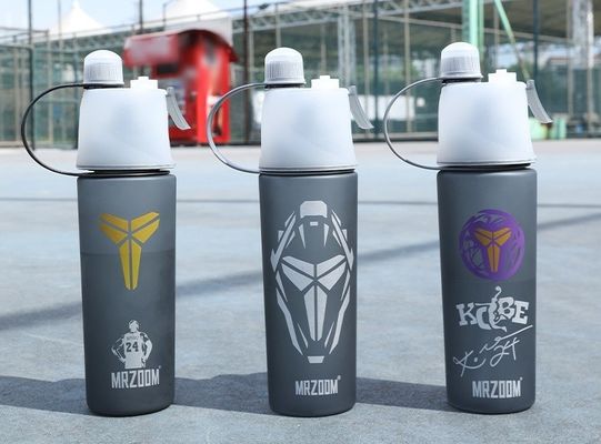 400/600 ml Copo de água para desporto plástico ao ar livre com método de pressão de fluxo de água Tipo verde