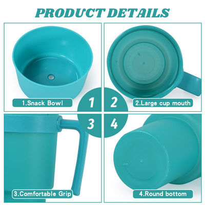 Mainstays Copo de Bebida de Snack de Plástico Perfeito para Café, Chá, Cerveja e Água em movimento