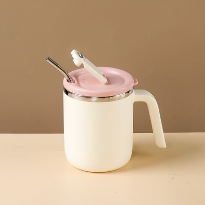 500 ml Copo de café de aço inoxidável boca larga à prova de vazamento isolado sustentável para acampar