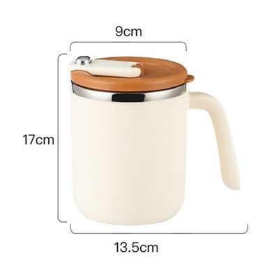 500 ml Copo de café de aço inoxidável boca larga à prova de vazamento isolado sustentável para acampar
