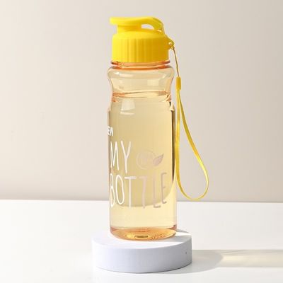 Garrafa de água transparente de plástico PET de 500 ml personalizada para hidratação ao ar livre